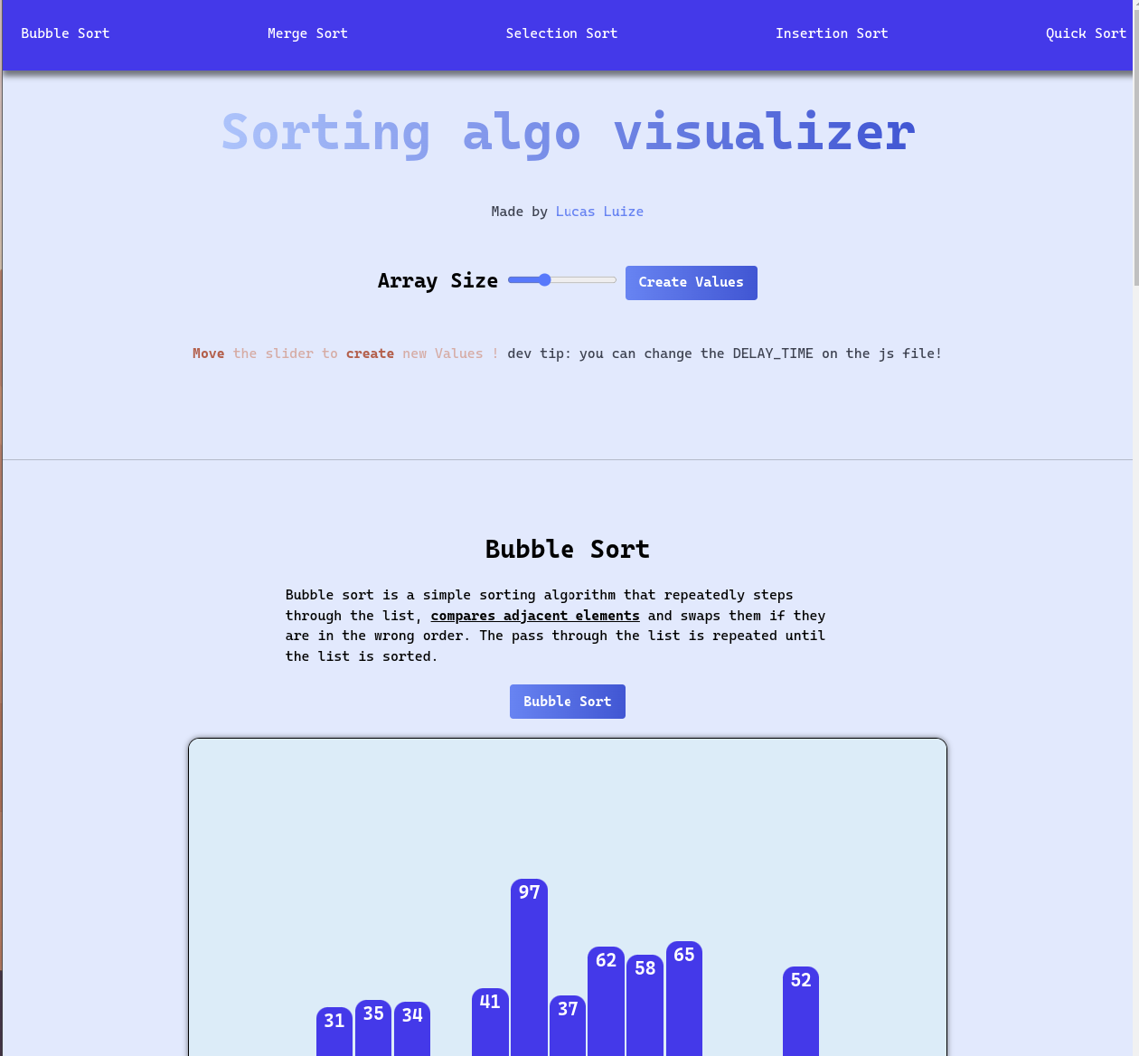 Algo Visualizer screenshot